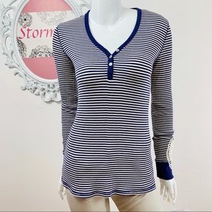 Altard State / Purple White Stripe Crochet Tunic